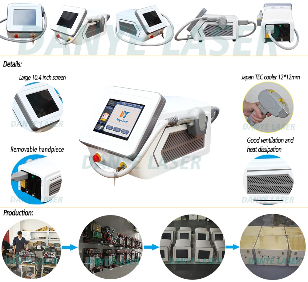 Nuwe draagbare 808nm diode laser-haarverwyderingstelsel (8)